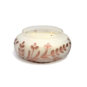 Ароматна соева свещ Падивакс, Кипарис и Ела - метално гравирано и матирано стъкло 396 гр.